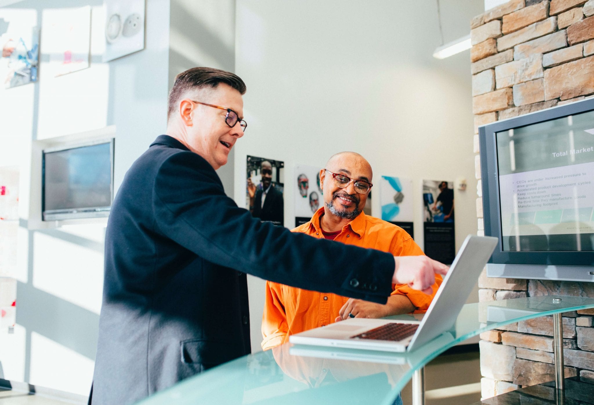 Two men discussing smarketing