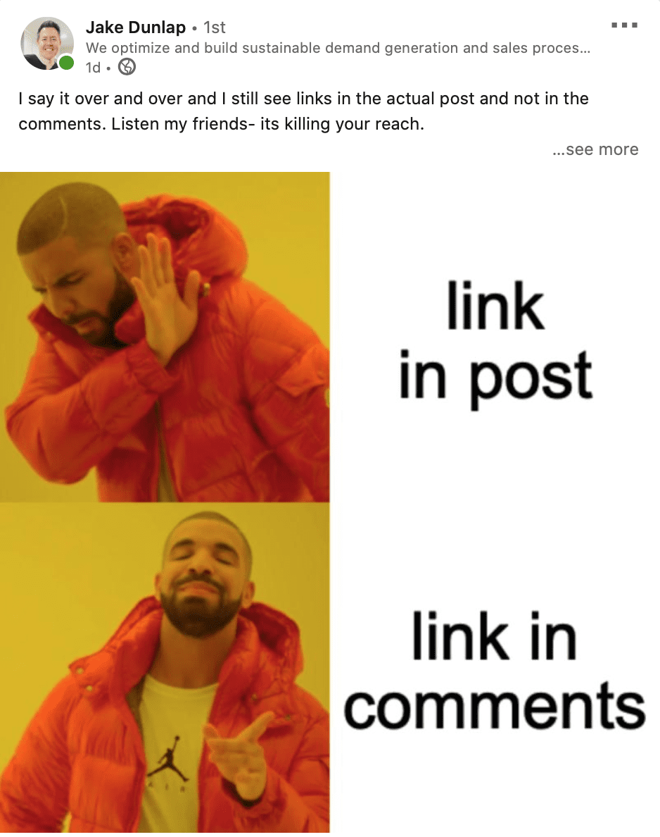 link in comments - how to write a linkedin post