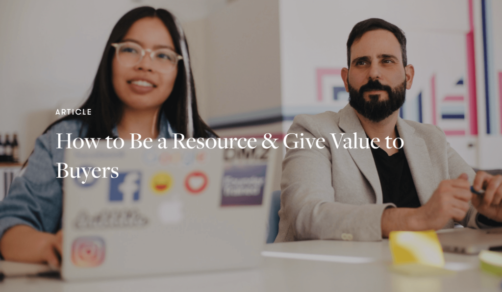 how to be a resource for buyers