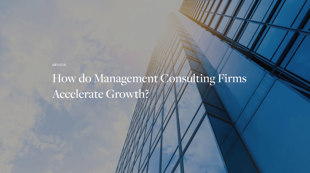 what is management consulting