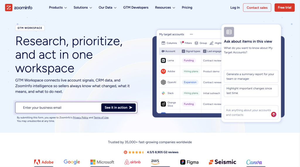zoominfo gtm workspace