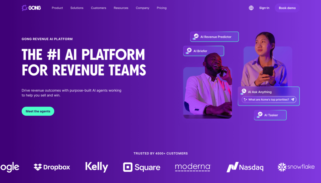 gong ai tools for sales managers